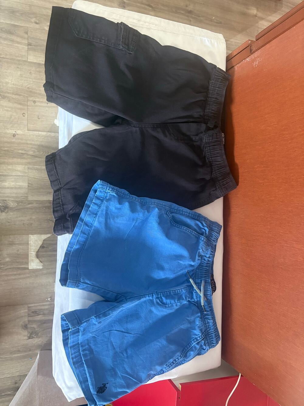 Lot of 2 Boys Shorts US Polo Assn Legends of Now Blue Black Pull-On M S